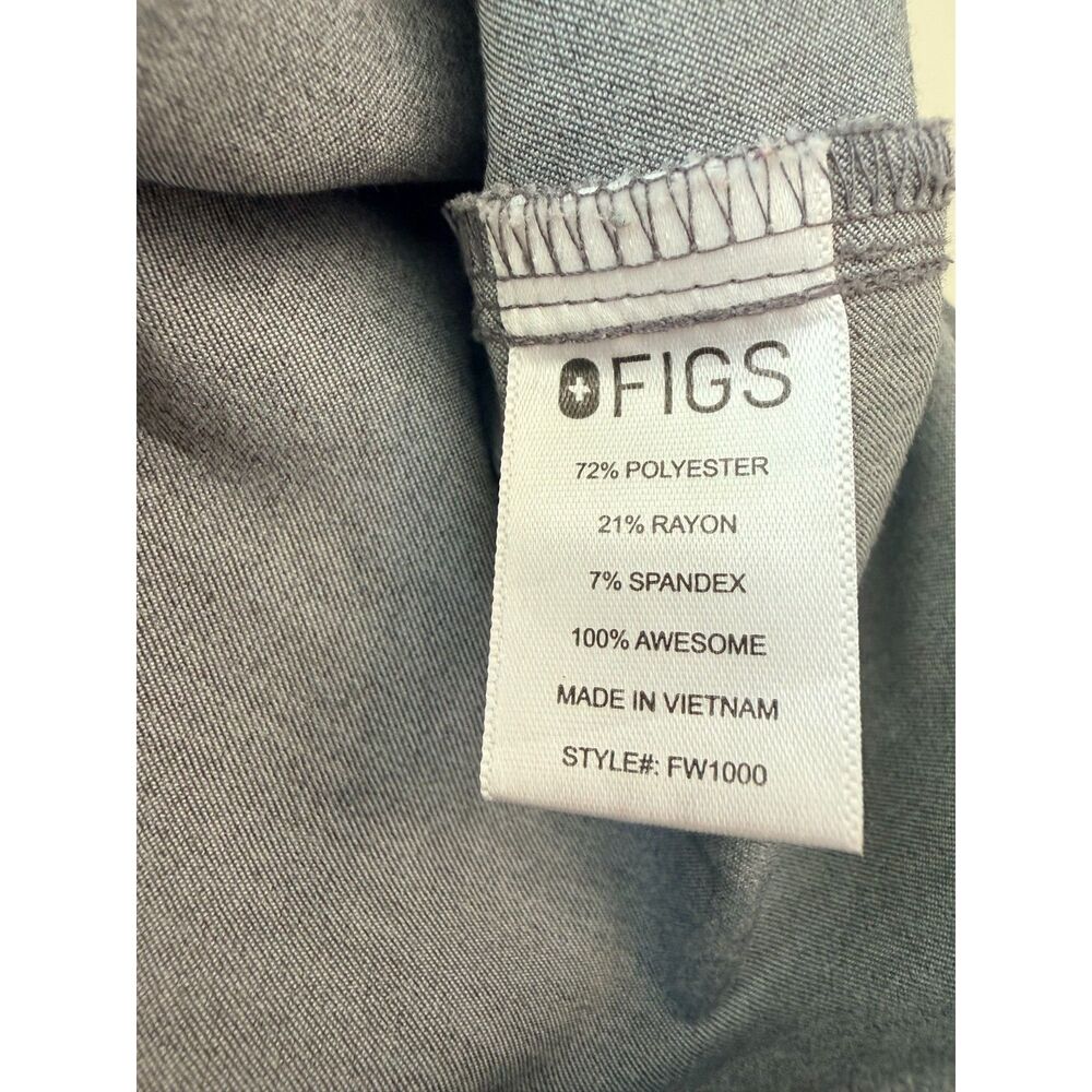FIGS Gray Technical Collection Scrub Top Size Small